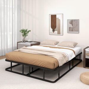 COSTWAY Double/King Size Bed Frame, 4FT6/5FT Metal Platform Bed Frame with Underbed Storage, Steel Slats Support Bedstead Base Mattress Foundation, No Box Spring Needed (Black,...