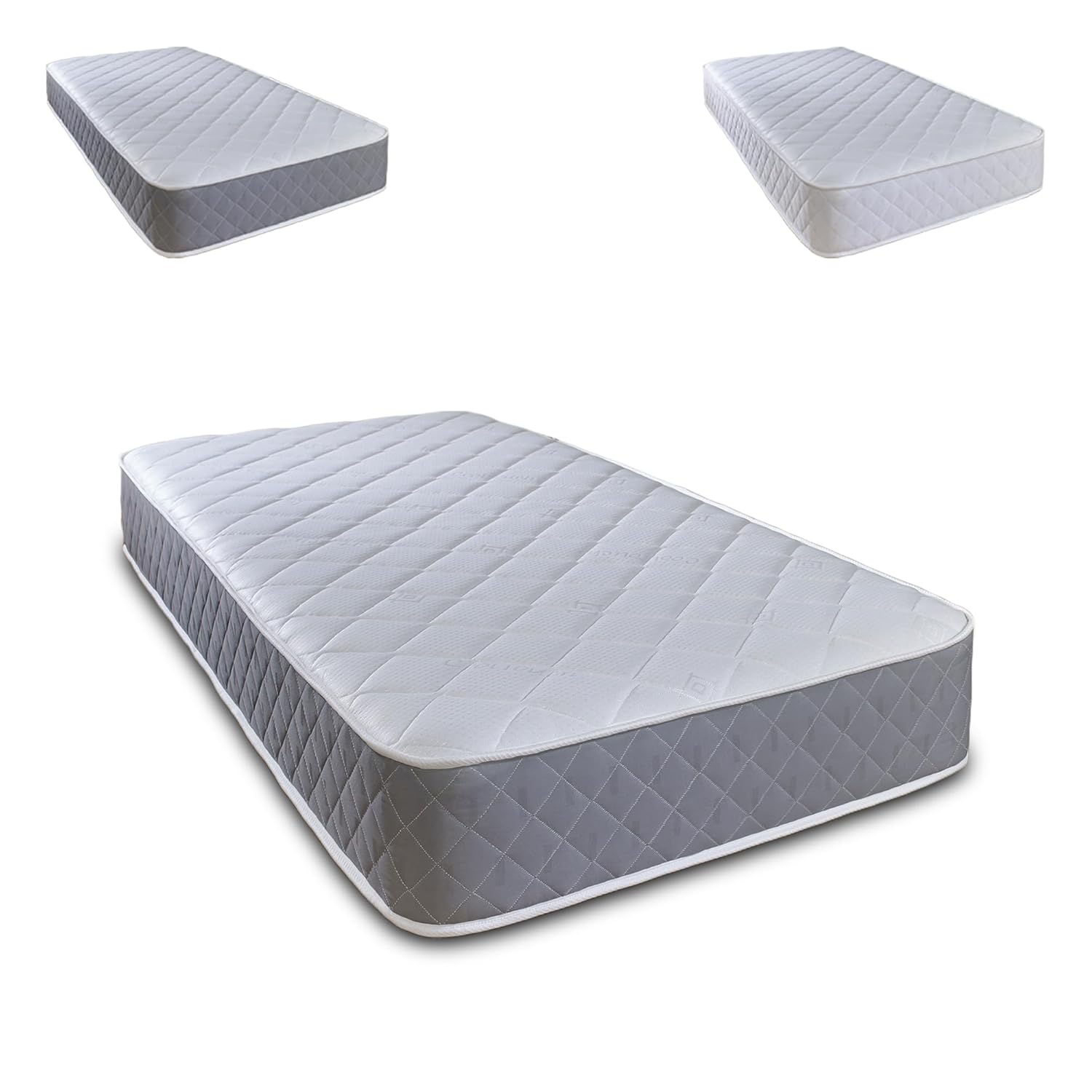 eXtreme comfort ltd Cooltouch Diamond Essential Grey Single Mattress (90 x190cm) | Foam-Free Bonnell Spring | Cooltouch Cover | Plush Comfort Support | 18cm Deep Value Mattress...