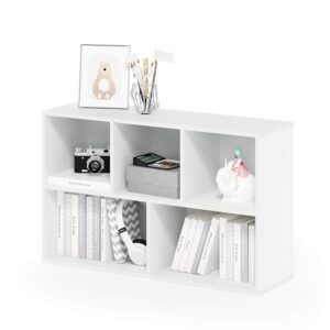 Furinno Luder 5-Cube Reversible Open Shelf, White