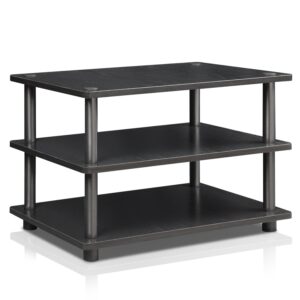 Furinno Toolless TV Stands, Wood, Black/Black, one size