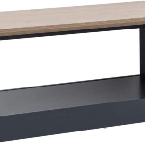 GFW Kendal Slate Blue Coffee Table With Contrast Oak Top For Living Room, Features Storage Shelf For Display Living Room Entertainment, Media Accessories & Books, Oak/Slate...