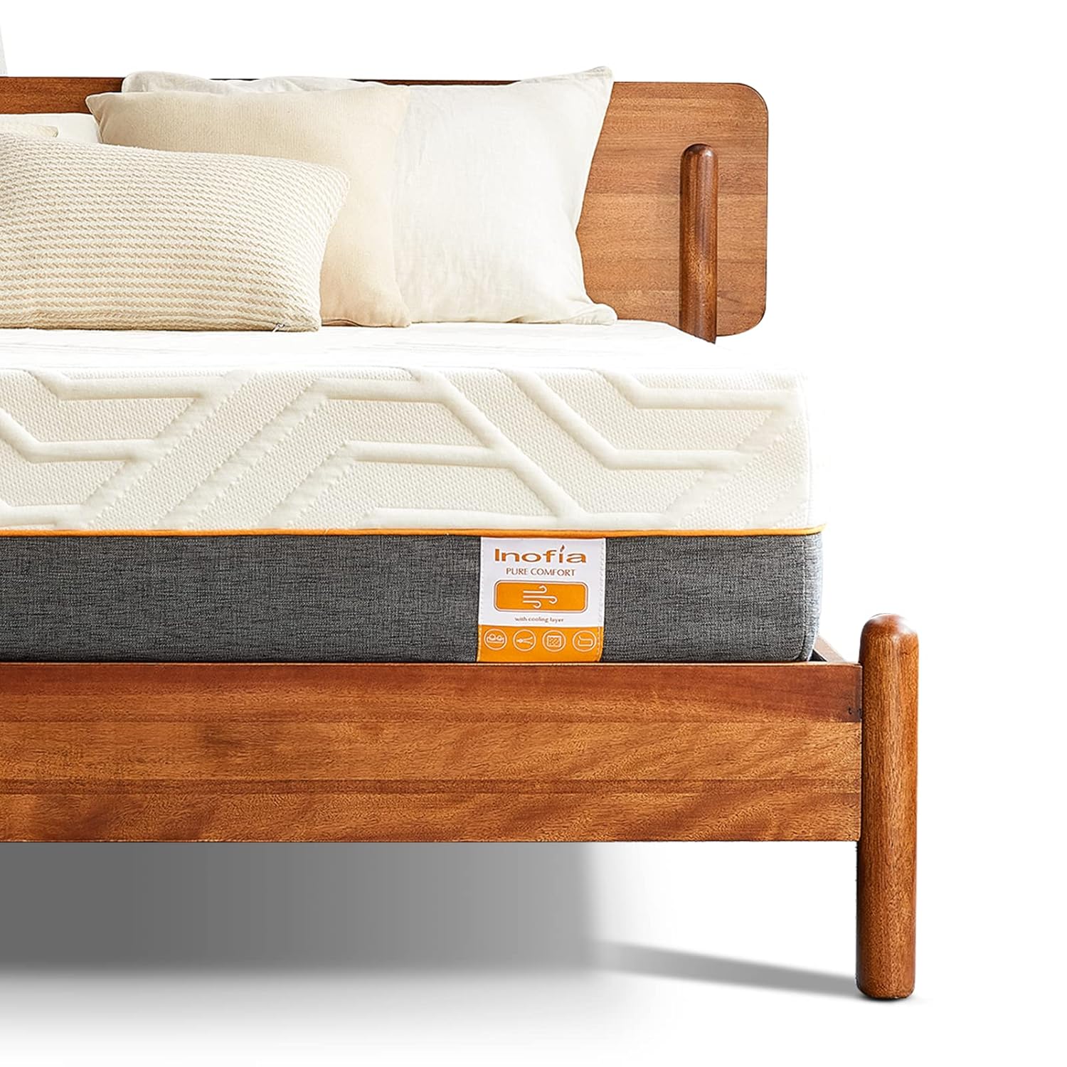 Inofia King Memory Foam Mattress, 22cm Gel Memory Foam Mattress in a Box, Medium Firm Mattress with Ultra Soft Removable Cover, Sleeps Cooler, Supportive and Pressure Relief