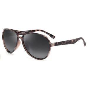 Jim Halo Polarised Sunglasses Retro Oversize UV400 Protection Classic Sun Glasses Men, Suitable for Sports, Driving, Cycling