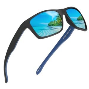 Jim Halo Polarized Sunglasses for Men Women Wrap Around Sport Sun Glasses for Cycling Fishing Driving