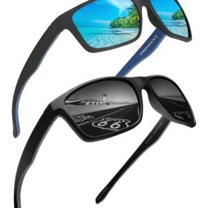 Jim Halo Polarized Sunglasses for Men Women Wrap Around Sport Sun Glasses for Cycling Fishing Driving