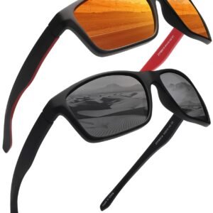 Jim Halo Polarized Sunglasses for Men Women Wrap Around Sport Sun Glasses for Cycling Fishing Driving