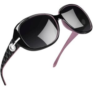 Joopin Polarised Sunglasses Womens Trendy Oversized Driving Ladies Sunglasses with UV Protection Big Rectangle Sun Glasses for Women