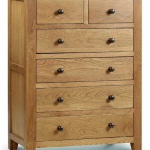 Julian Bowen Marlborough 4+2 Drawer Chest, Oak