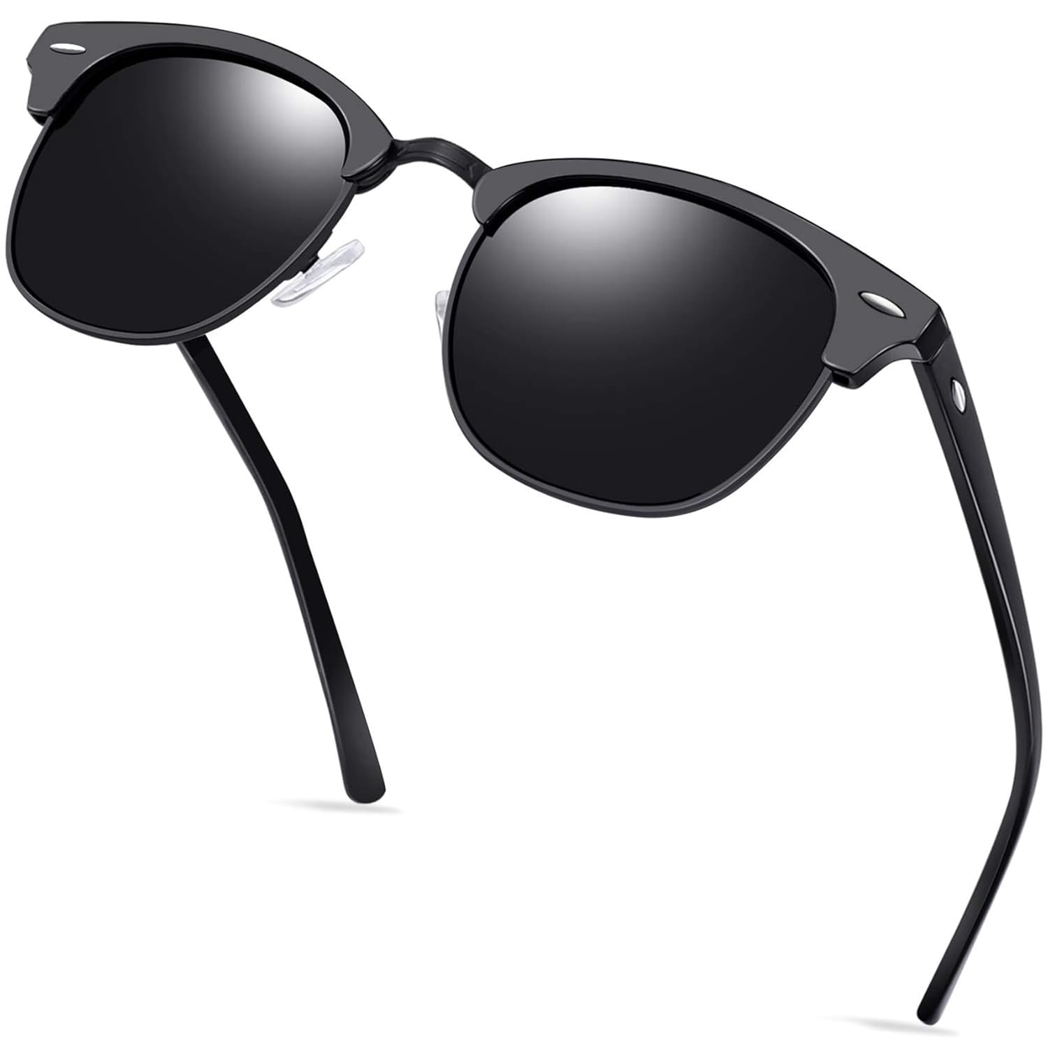 KANASTAL High Protection UV400 Polarised Sunglasses Semi Rimless for Women Men Retro Classic