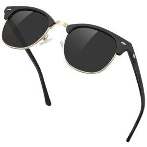 KANASTAL High Protection UV400 Polarised Sunglasses Semi Rimless for Women Men Retro Classic