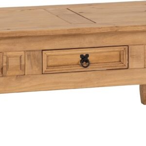 Seconique Corona 1 Drawer Coffee Table in Distressed Waxed Pine