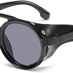 SHEEN KELLY Gothic Motorcycle Sunglasses For Women Men Steampunk Vintage round sunglasses Wrap Retro Side Shield