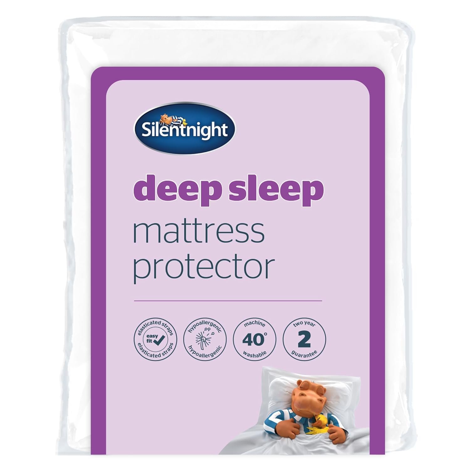 Silentnight Deep Sleep Mattress Protector – Supersoft Quilted Bed Protector Cover with Extra Deep Fitted Easy Fit Stretch Elasticated Straps – Machine Washable and...