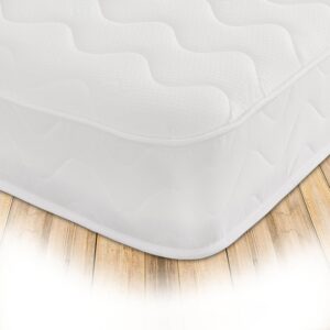 Starlight Beds 4ft Small Double Mattress. Wave Design Small Double Memory Foam Mattress with Springs. Soft, White. (120cm x 190cm, 4ft x 6ft3)