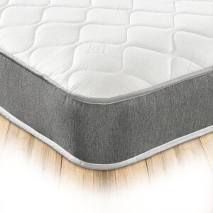 Starlight Beds 7-Inch 90x200 Mattress. Hybrid Sprung with Memory Foam Mattress. Budget Friendly, Soft Firmness, Grey (European Single - 80 x 200 x 18cm)