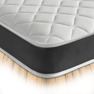 Starlight Beds Cool Touch Single Mattress, Foam-Free Coil Sprung Mattress, 18cm Deep, Soft Firmness, Grey. 3ft x 6ft3 (90cm x 190cm)
