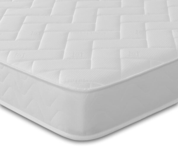 Starlight Beds Essentials Double Mattress, Zig Zag Soft Comfort Sleep Surface, 7.5 Inch Deep with Memory Foam Layer & Springs, Budget-Friendly Mattress (135x190x19cm), Grey
