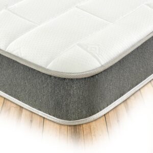 Starlight Beds Essentials Large Brick 3ft Hybrid Spring and Memory Foam Mattress. Budget-Friendly with Elegant Grey Design, Soft Firmness, 7.5 Inch Deep Single Mattress...