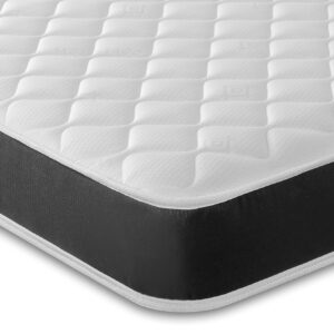Starlight Beds Midnight Cooltouch Sprung Hybrid Double Memory Foam Mattress, Maximum Value, Soft Feel, Black. 18cm Deep. 4ft6 Double Mattress (135cm x 190cm)