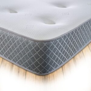 Starlight Beds Nebraska Tufted Double Memory Foam Mattress. Hand Tufted Hybrid Double Mattress with Springs & Memory Foam Layer, Soft Feel, 19cm Deep, Grey. 4ft6 x 6ft3 (135cm x...