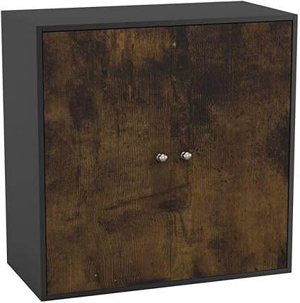 URBNLIVING 2 Tier Wooden Storage Cabinet