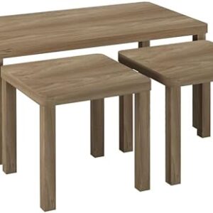 URBNLIVING Wooden Nesting Tables, Space-Saving Coffee, Side & Centre Tables, Stylish & Versatile Furniture for Living Room, Bedroom & Office, Compact Design, Set of 3-1...
