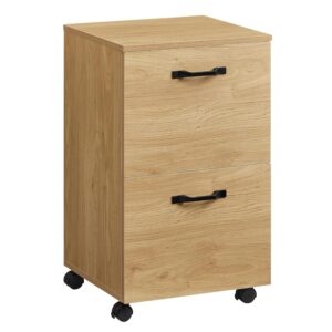 VASAGLE 2-Drawer Filing Cabinet, Mobile File Cabinet for Home Office, Small Rolling Filing Cabinet, Printer Stand, for A4, Letter-Size Files, Hanging File Folders, Straw Yellow...
