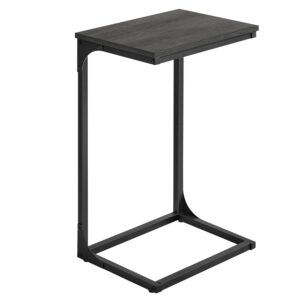 VASAGLE C-Shaped Side Table, Bedside Table, Sofa Side Table, with Metal Frame, Industrial, for Living Room, Bedroom, Misty Grey and Ink Black LET353B68