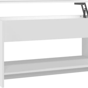 vidaXL 809647 Coffee Table White 102x50x52,5 cm Engineered Wood