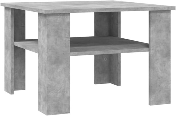 vidaXL Coffee Table Dining Dinner Living Room Furniture Home Interior Decor Couch Side Dining Telephone Small Tea Table Concrete Grey Chipboard