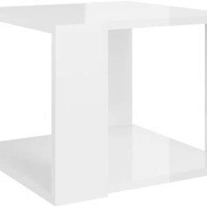 vidaXL Coffee Table High Gloss White Engineered Wood Furniture Cabinet Set