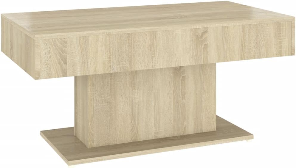 vidaXL Coffee Table Modern Home Living Room Furniture Accessories Couch End Side Center Accent Table Set Sofa Table Set Chipboard Sonoma Oak