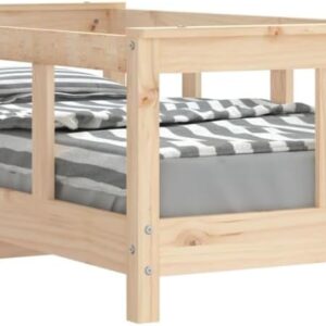 vidaXL Kids Bed Frame 70x140 cm - Solid Wood Pine, Scandinavian Style, Sturdy Slats, Low-to-Ground Design, Ideal for Toddler and Children's Room