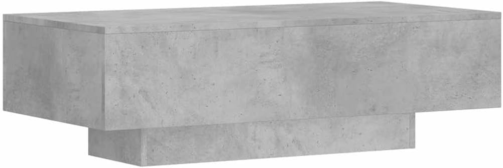 vidaXL Modern Concrete Grey Coffee Table - Spacious Top Surface, Engineered Wood Construction, Rectangular Design for Living Room