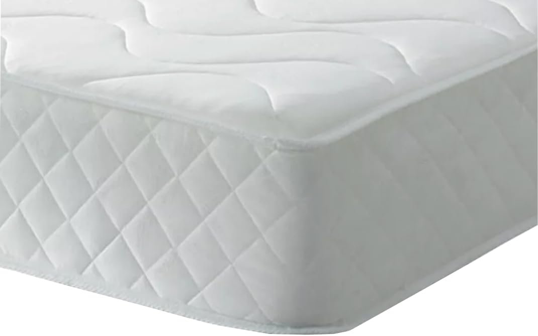 Wilson Beds - All White Quilted Memory Foam & Spring Mattress. Medium Soft Basic 6.5" Deep (3ft Single (90 x 190cm))