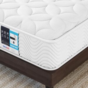 Yaheetech 3ft Single Mattress, Pocket Sprung with 3D Breathable Hypoallergenic Fabric Knitted Cover, Full Ages, Medium Firm, Orthopedic Foam Mattress, 90x190cm