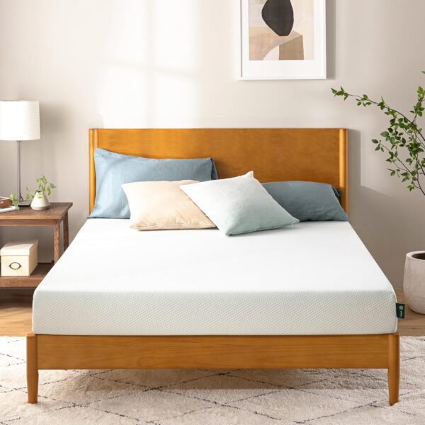 Zinus Ergonomic Foam Mattress 140 x 200 cm Orthopaedic Mattress with Medium Firm Support Quilted Cover for Extra Comfort Height 11 cm Oeko-Tex Certified