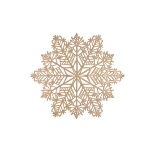 3 Pieces Christmas Snowflake Placemats Golden Metal Holiday Vinyl Table Mats, Washable, Suitable For Holiday Dinner Table Top Tablecloth Decoration (Gold)