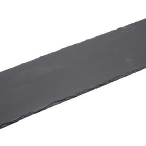 Artesà Tableware, Slate Serving Platter with Brushed Metal Handles, 60 x 15cm, with Gift Box