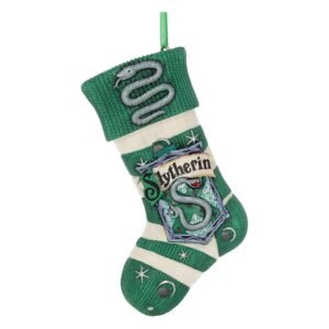 Nemesis Now Officially Licensed Harry Potter Slytherin Stocking Hanging Ornament, Green